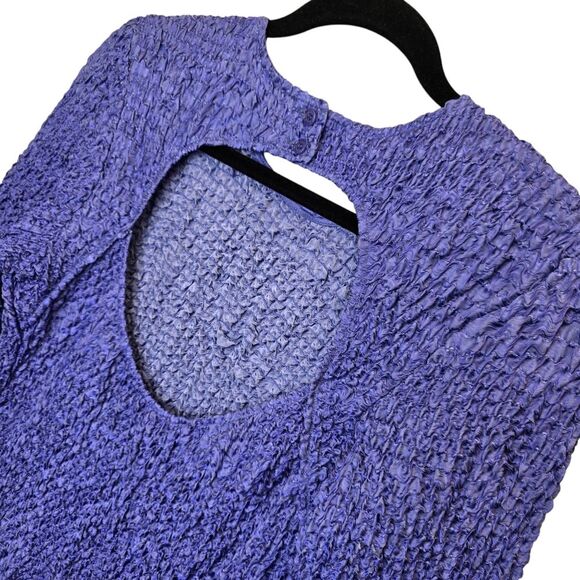 NWT Samsoe Samsoe Womens L Bianca Iris Bloom Crinkle Long Sleeve Mini Dress - Picture 11 of 15